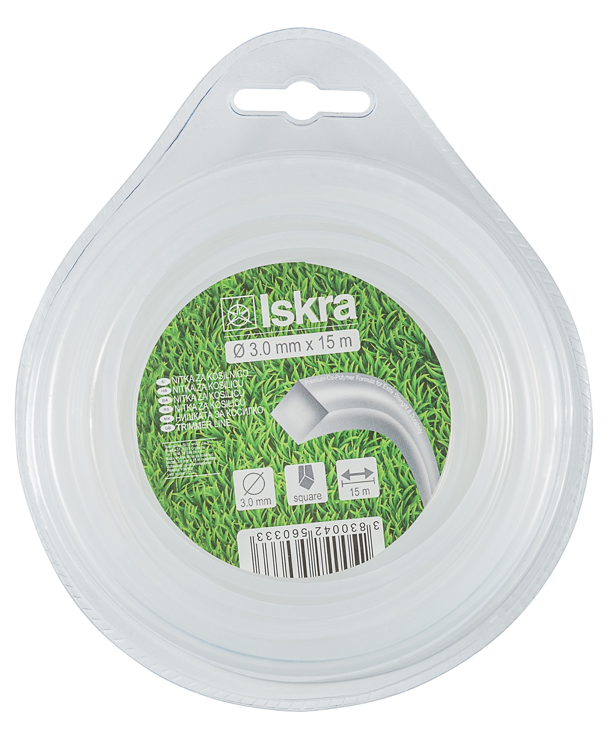 Nitka za kosilnico 3.0x15 kvadratna